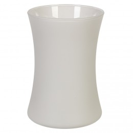 Vase Pampa en verre blanc mat