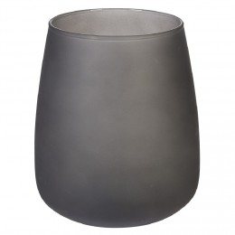Vase Pampa en verre gris mat