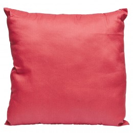 Coussin carré en polyester rouge