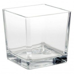 Vase carré transparent 12x12xH12 cm