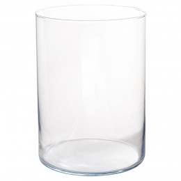 Vase cylindrique transparent Ø18xH25 cm