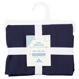Taie d'oreiller sac en coton bleu 63x63 cm