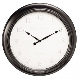 Horloge ronde blanche contour noir Ø50 cm