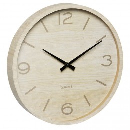 Horloge ronde moderne en bois mdf naturel