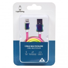 Câble lightning multicolore Iphone charge et transfert de données