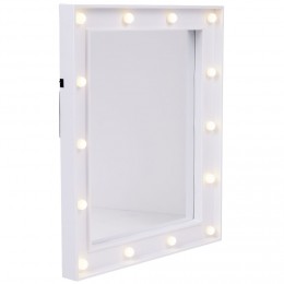 Miroir rectangulaire à LEDs blanc