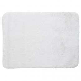 Tapis de salle de bain uni blanc 45x75 cm