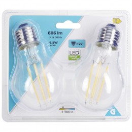 Ampoule LED filament E27 A60 806lms  x2