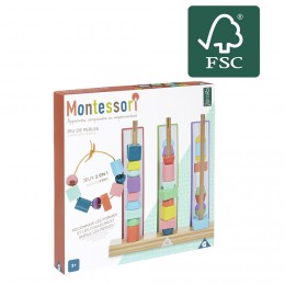 Jeu de perles 2 en 1 en bois certifié FSC® Montessori