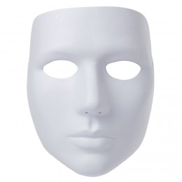 Masque adulte blanc plastique