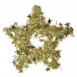 Guirlande de Noël scintillante décor et forme étoile doré