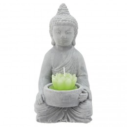 Décoration Bouddha avec plante et bougie