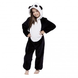 Poncho panda noir et blanc 6/8 ans