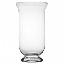 Vase sur pied en verre transparent