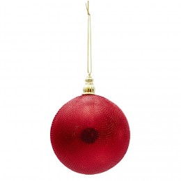 Boule de Noël rouge Ø10 cm