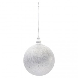 Boule de Noël argentée Ø10 cm