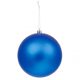 Boule de Noël bleue finition mate Ø12 cm