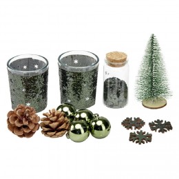 Set de décoration de table Noël vert