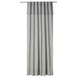 Rideau coton gris avec un drappé L140X240 cm