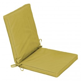 Coussin de fauteuil de jardin uni jaune ocre