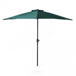Demi parasol, parasol de balcon 5 entretoises aluminium polyester 2,69L x 1,38l x 2,36H m vert