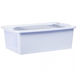 Boîte de rangement avec couvercle lavande transparent 26L