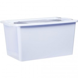 Boîte de rangement avec couvercle lavande transparent 40L