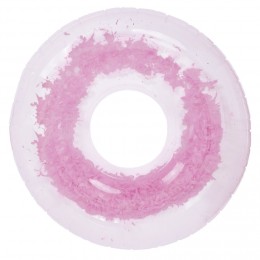 Bouée gonflable plume rose