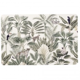Set de table motif jungle blanc et vert 45x30 cm