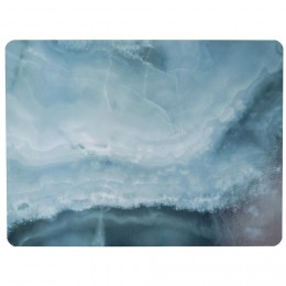 Set de table plastique imitation marbre Onyx bleu