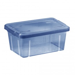 Boîte de rangement bleu avec couvercle 4,4L