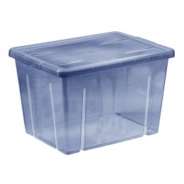 Boîte de rangement en plastique bleu 18,8L