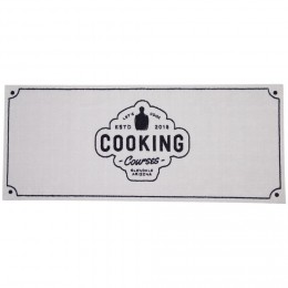Tapis de cuisine antidérapant absorbant inscription Cooking 120x50cm