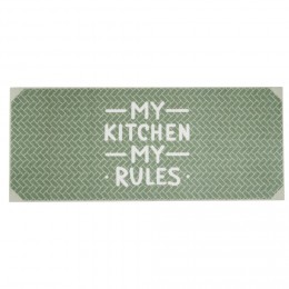 Tapis de cuisine inscription My Kitchen My Rules 120x50cm