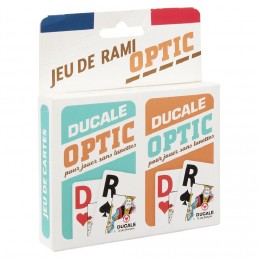 Jeu Rami Optic Ducale 54 cartes x2 pour jouer sans lunettes