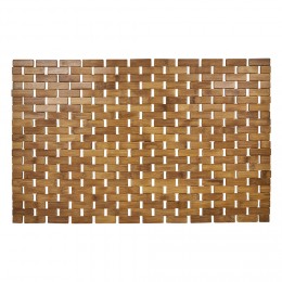 Tapis salle de bain 100% bambou marron 72x45cm