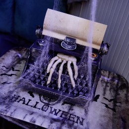 Machine à écrire Halloween animé à LED