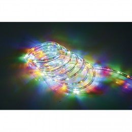 Guirlande tube lumineux 50 LED multicolore fixe et clignotant L.5 m