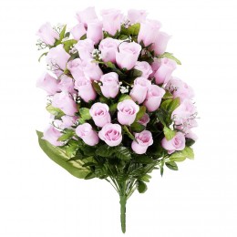 Piquet de rose couleur rose 72 têtes fleur artificielle Ø40xH67cm