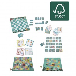 Les jeux des Petits Génies 4 plateaux en bois certifié FSC®
