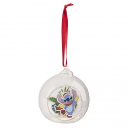 Boule de Noël en verre Disney Stitch Ø8cm