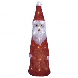 Père Noël lumineux 30 LED blanc froid H51cm