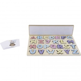 Puzzle alphabet & Cartes en bois certifié FSC® 58 pièces