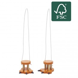 Mini échasse pied animal en bois certifié FSC® - Longueur corde 150 cm