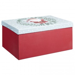 Boîte cadeau motif Père Noël L.38,5 x l.17,5 x H.28 cm