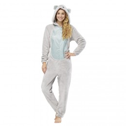 Combinaison pyjama Koala gris et bleu pailleté Taille XS