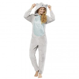 Combinaison pyjama Koala gris et bleu pailleté Taille M