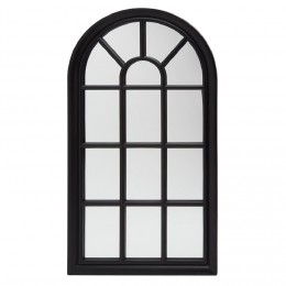 Miroir style fenêtre d'atelier noir