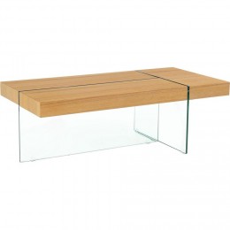 Table basse Taormina - 120 x 60 x 40 cm - Finition chêne