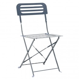 Chaise de jardin Rio pliante métal gris 41x45xH82cm